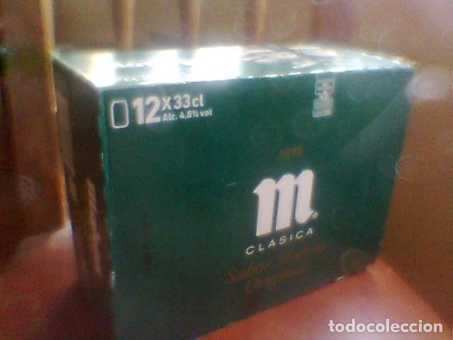 Coleccionismo de cervezas: Mahou Cl&aacute;sica - caja para almacenar 12 latas de 33 cl