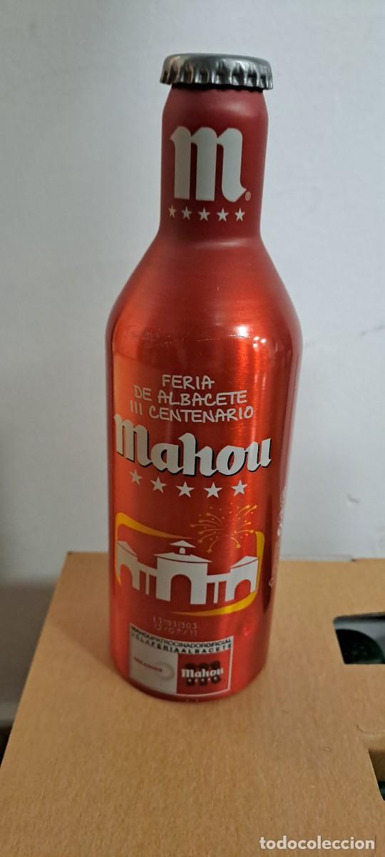 Coleccionismo de cervezas: EDICI&Oacute;N LIMITADA BOTELLA CERVEZA 5 ESTRELLAS ALUMNIO TERCER III CENTENARIO FERIA DE ALBACETE MAHOU