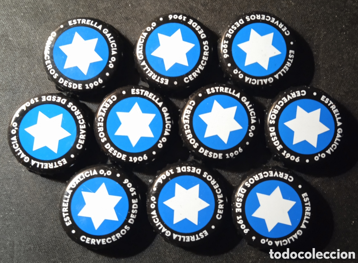Coleccionismo de cervezas: LOTE CHAPAS ESTRELLA GALICIA 0,0