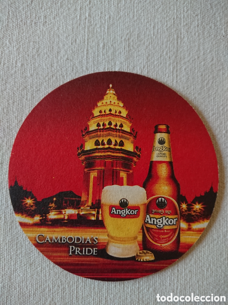 Coleccionismo de cervezas: Posavasos - Angkor Premium beer - Foto 2