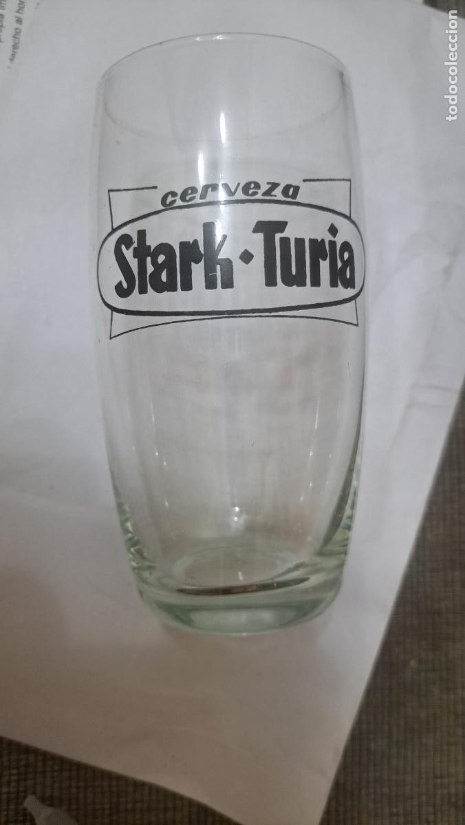 Coleccionismo de cervezas: Vaso cerveza stark turia - Foto 1