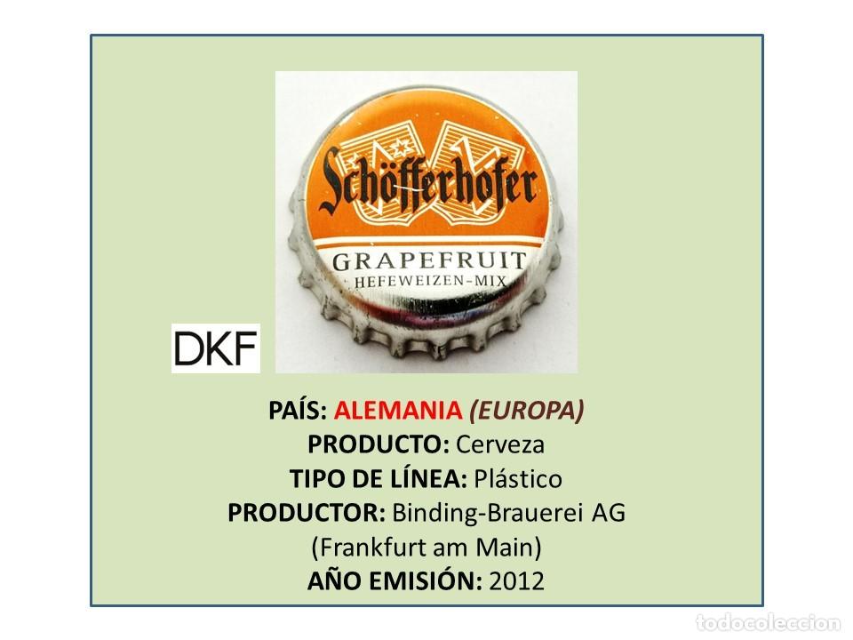 Coleccionismo de cervezas: TAPON CORONA CAPSULA CHAPA CERVEZA SCH&Ouml;FFERHOFER GRAPEFRUIT (ALEMANIA)