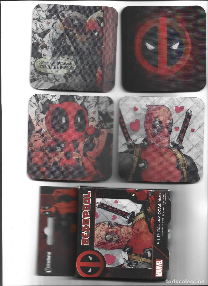 Collectable Beer: 1 lote de 4 posavasos marvel lenticular coasters sin usar