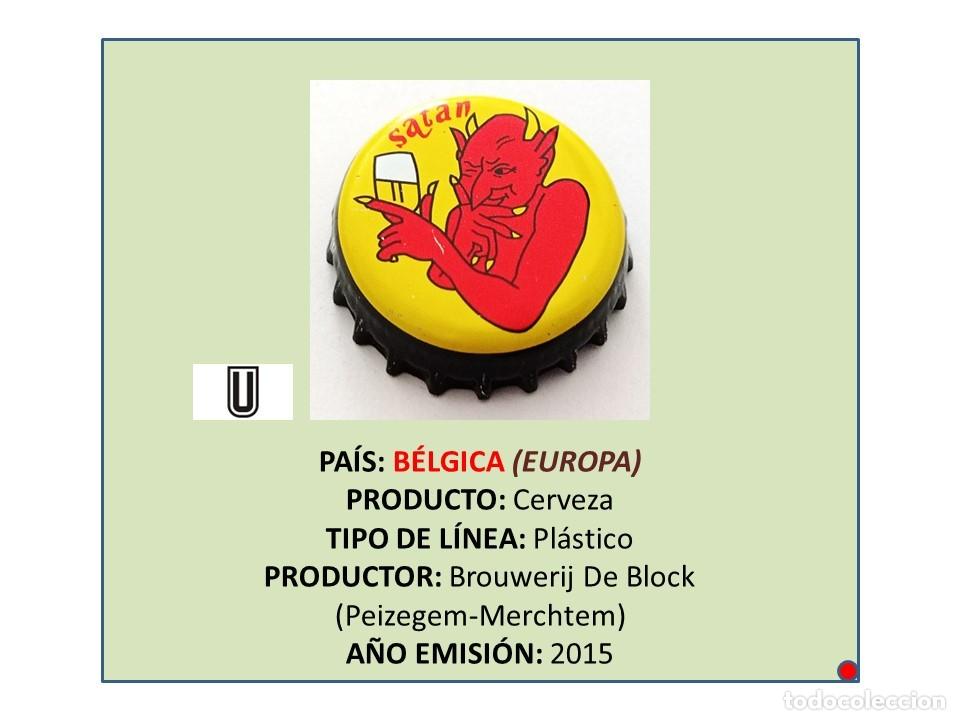 Coleccionismo de cervezas: TAPON CORONA CAPSULA CHAPA CERVEZA SATAN (B&Eacute;LGICA)
