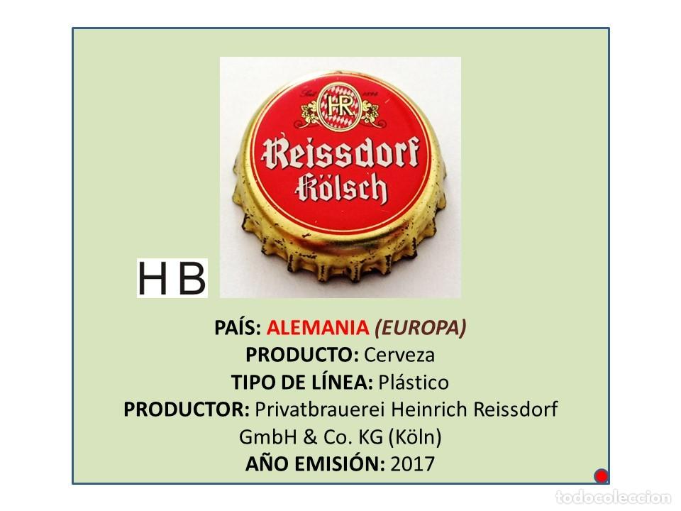 Coleccionismo de cervezas: TAPON CORONA CAPSULA CHAPA CERVEZA REISSDORF K&Ouml;LSCH (ALEMANIA)