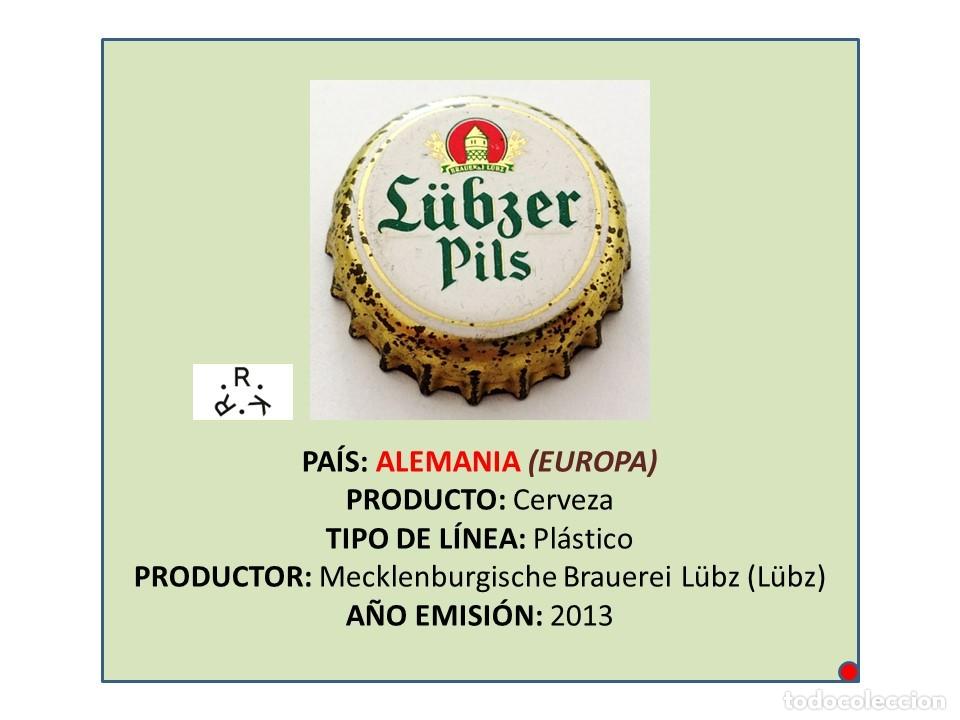Coleccionismo de cervezas: TAPON CORONA CAPSULA CHAPA CERVEZA L&Uuml;BZER (ALEMANIA)