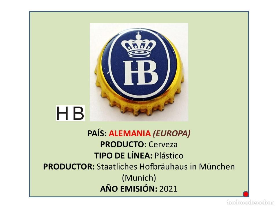 Coleccionismo de cervezas: TAPON CORONA CAPSULA CHAPA CERVEZA HOFBR&Auml;UHAUS HB (ALEMANIA)