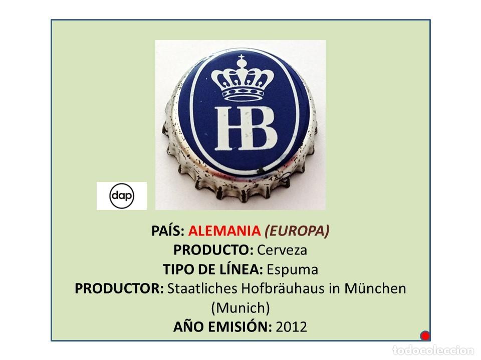 Coleccionismo de cervezas: TAPON CORONA CAPSULA CHAPA CERVEZA HOFBR&Auml;UHAUS HB (ALEMANIA)