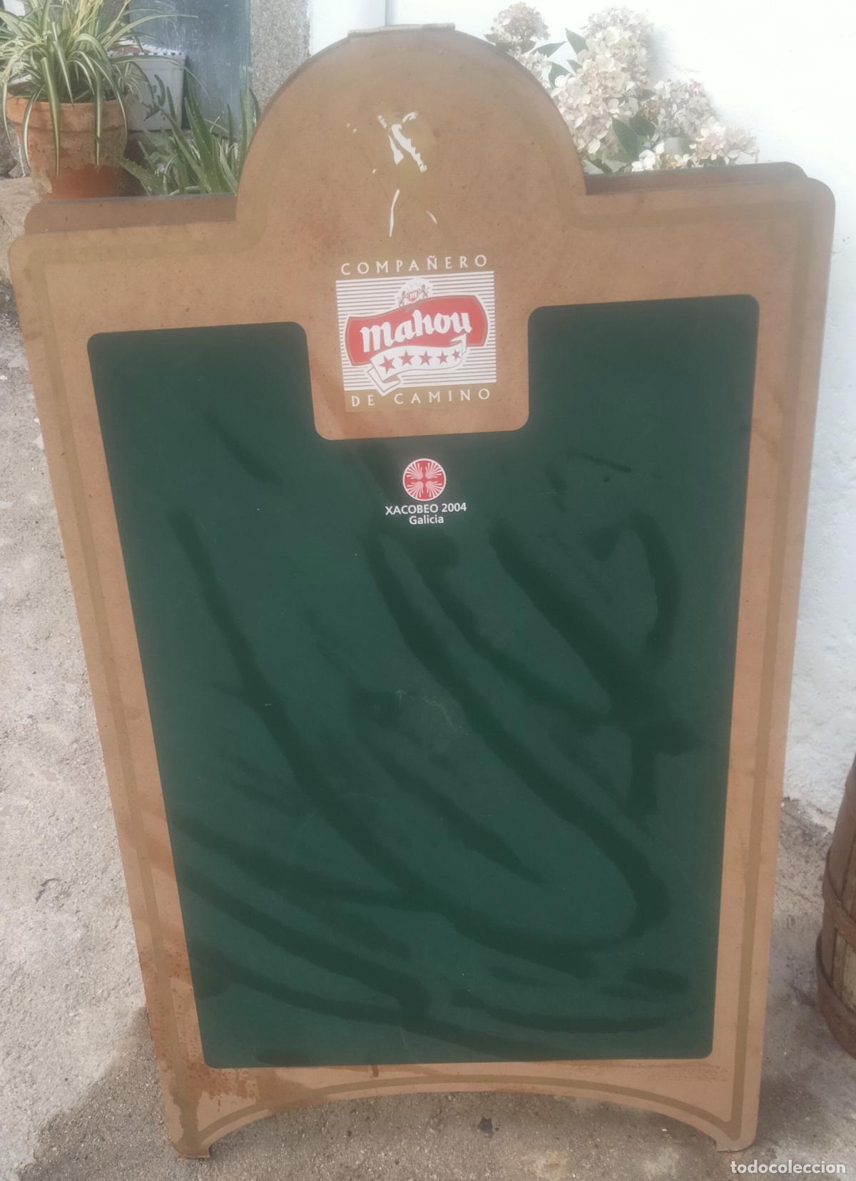 Coleccionismo de cervezas: Atril encerado bar. Mahou Xacobeo 2004