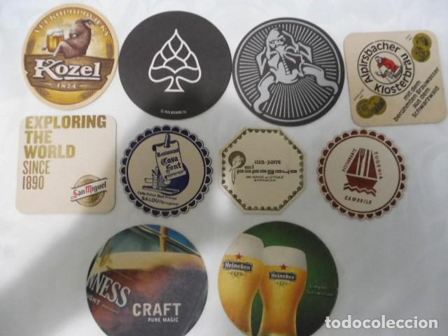 Coleccionismo de cervezas: 1 lote de 10 posa vasos dif. cerveza bares propaganda los de la foto 14/07