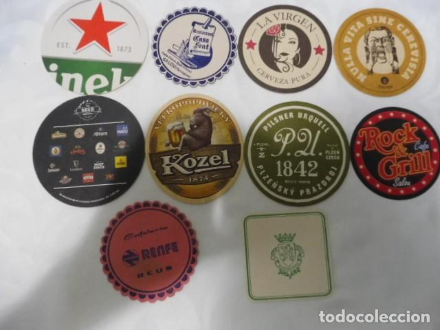 Coleccionismo de cervezas: 1 lote de 10 posa vasos dif. cerveza bares propaganda los de la foto 14/07