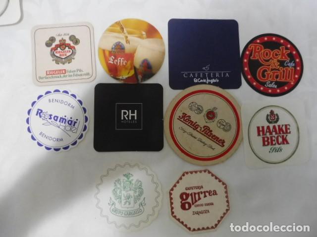 Coleccionismo de cervezas: 1 lote de 10 posa vasos dif. cerveza bares propaganda los de la foto 14/07