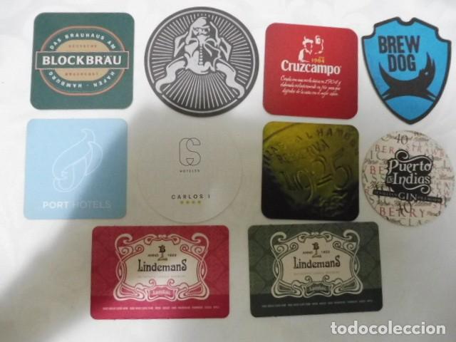 Coleccionismo de cervezas: 1 lote de 10 posa vasos dif. cerveza bares propaganda los de la foto 14/07