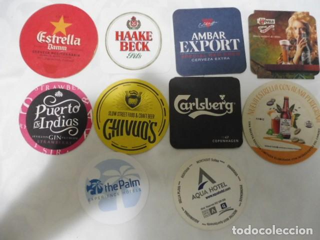 Coleccionismo de cervezas: 1 lote de 10 posa vasos dif. cerveza bares propaganda los de la foto 14/07