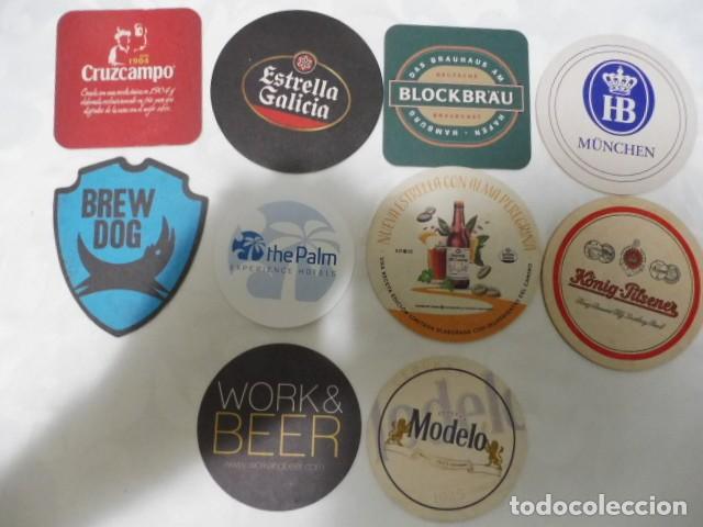 Coleccionismo de cervezas: 1 lote de 10 posa vasos dif. cerveza bares propaganda los de la foto 14/07