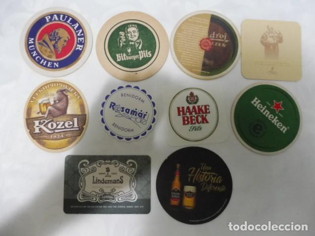 Coleccionismo de cervezas: 1 lote de 10 posa vasos dif. cerveza bares propaganda los de la foto 14/07