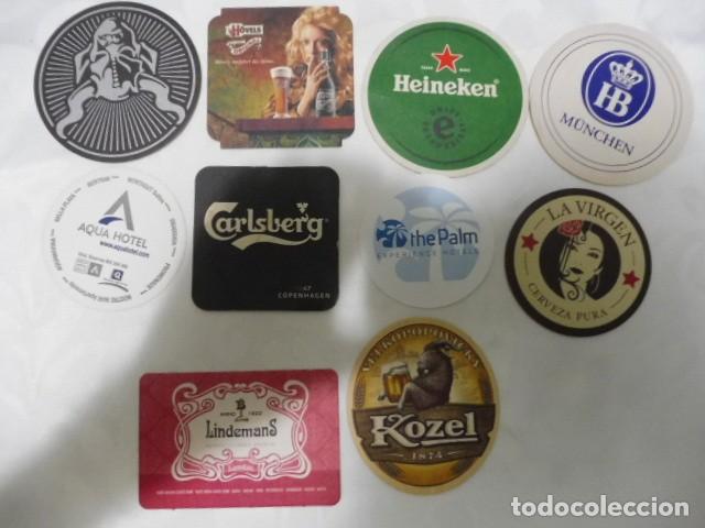 Coleccionismo de cervezas: 1 lote de 10 posa vasos dif. cerveza bares propaganda los de la foto 14/07