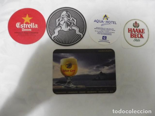 Coleccionismo de cervezas: 1 lote de 5 posa vasos dif. cerveza bares propaganda los de la foto 14/07