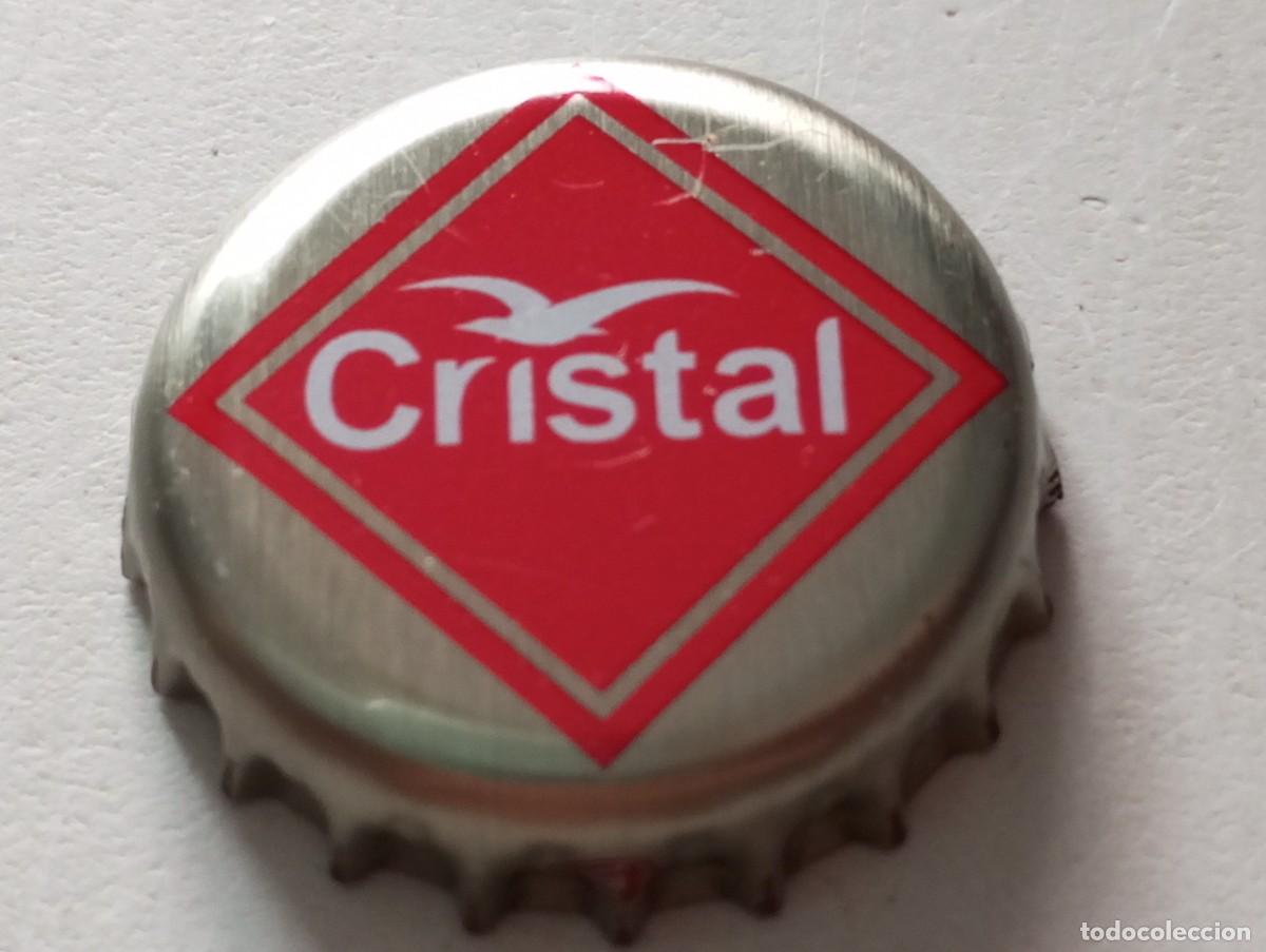 Coleccionismo de cervezas: Chapa tap&oacute;n corona de la cerveza portuguesa CRISTAL