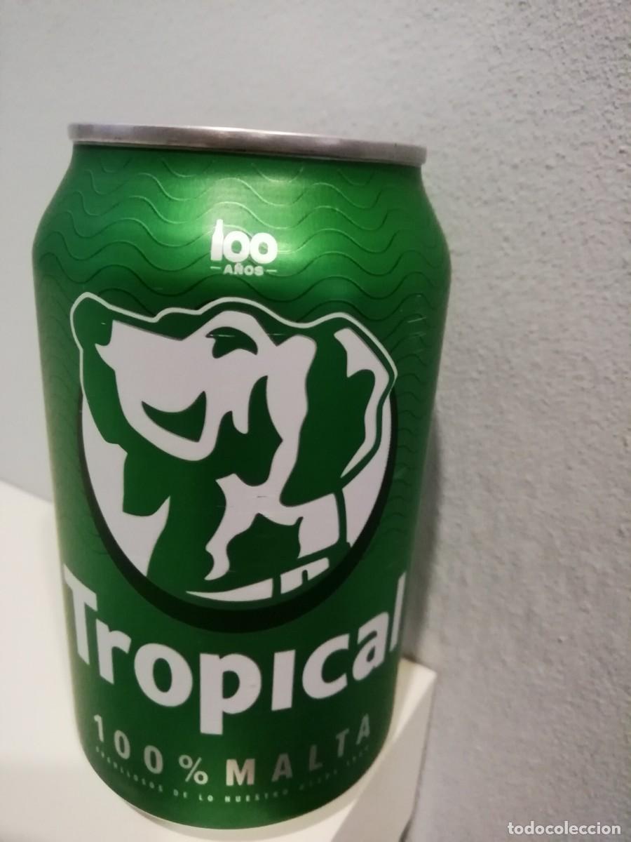 Coleccionismo de cervezas: LATA DE 33 CL. ANIVERSARIO CERVEZA TROPICAL 100 A&Ntilde;OS. C7.