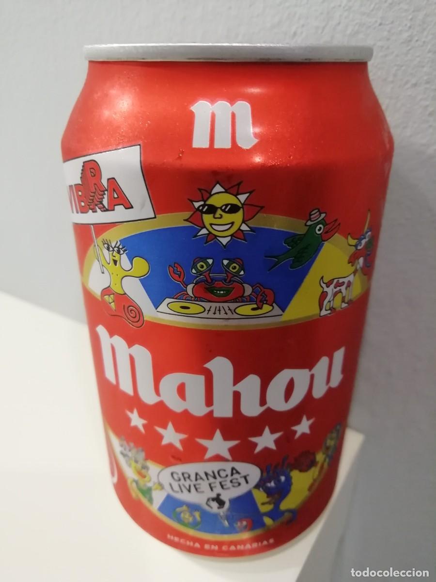 Coleccionismo de cervezas: LATA DE 33 CL. CERVEZA MAHOU GRANCA LIFE FEST. DISE&Ntilde;ADA POR BEJO. C6.
