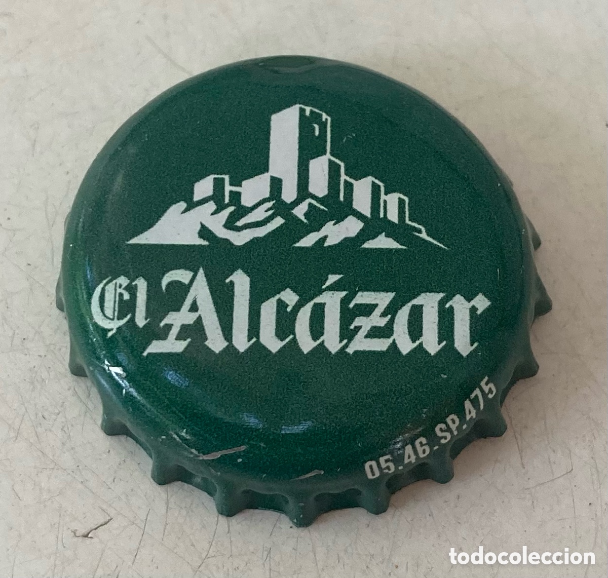 Coleccionismo de cervezas: TAPPI TAP&Oacute;N CORONA CAPSULE CHAPA BOTTLE CAP CERVEZA EL ALCAZAR .--LOTE N. 3205--CARMANJO