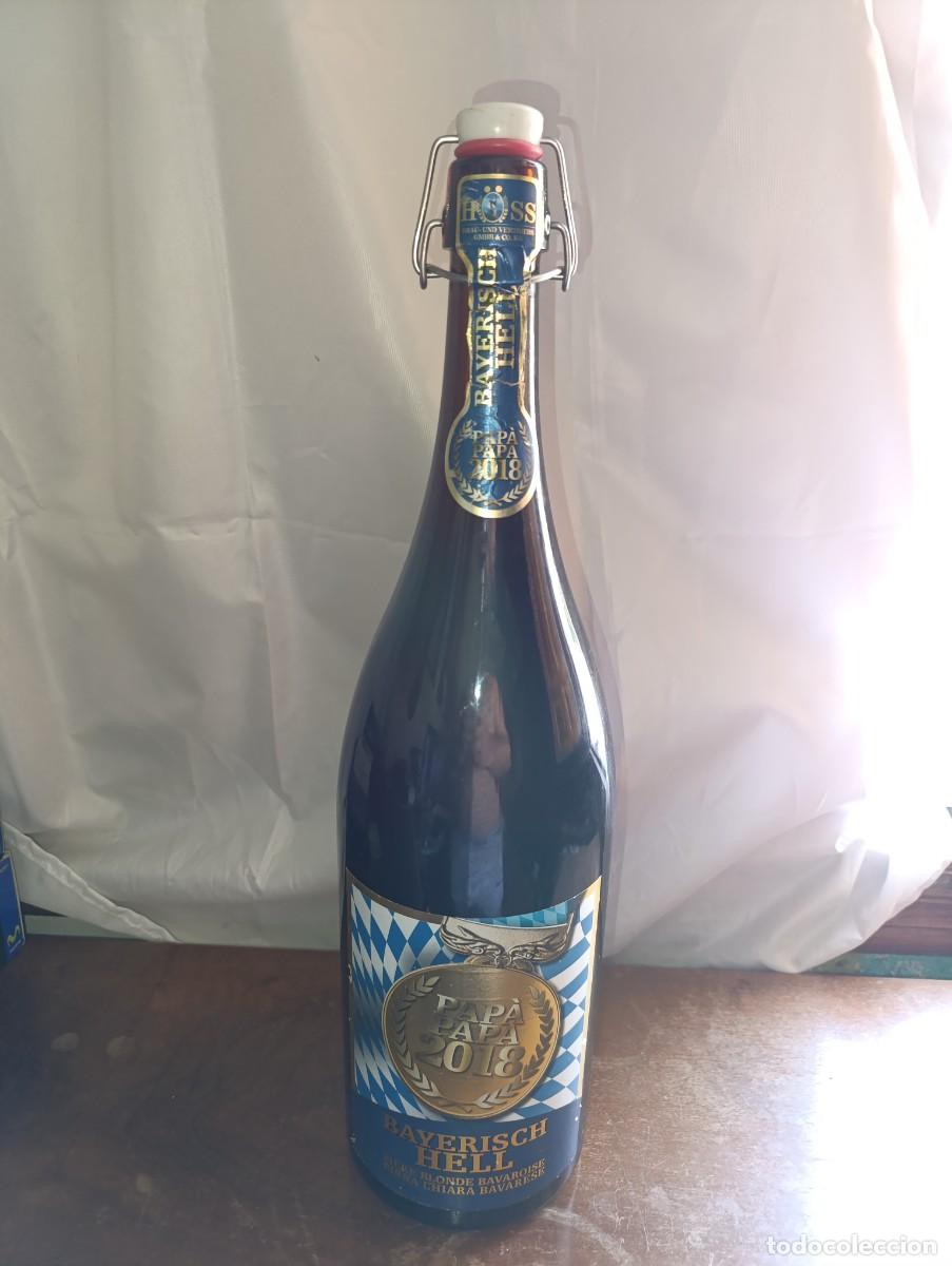 Coleccionismo de cervezas: Botella de cerbeza PAPA PAPA 2018, Bayerisch hell - Foto 1