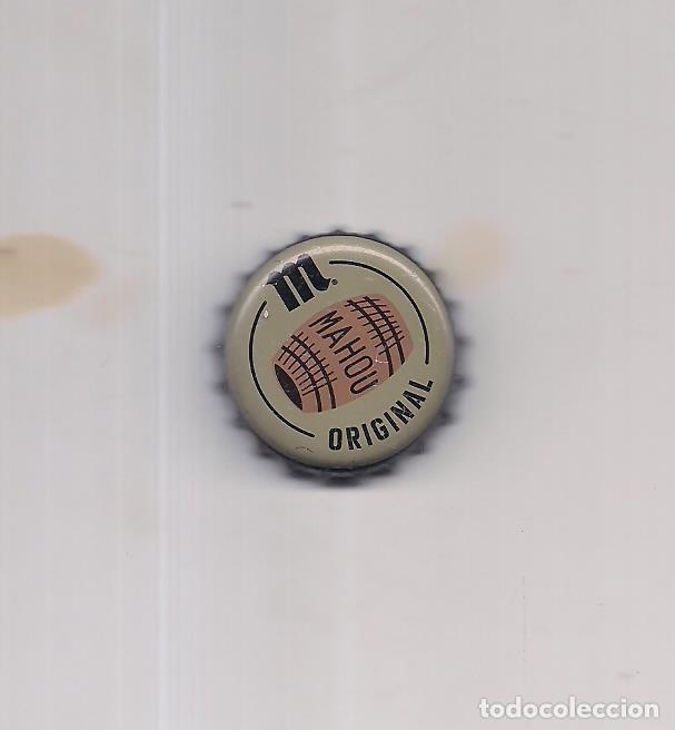 Coleccionismo de cervezas: 1 chapa de mahou original barril color dorado y negro Factoria U