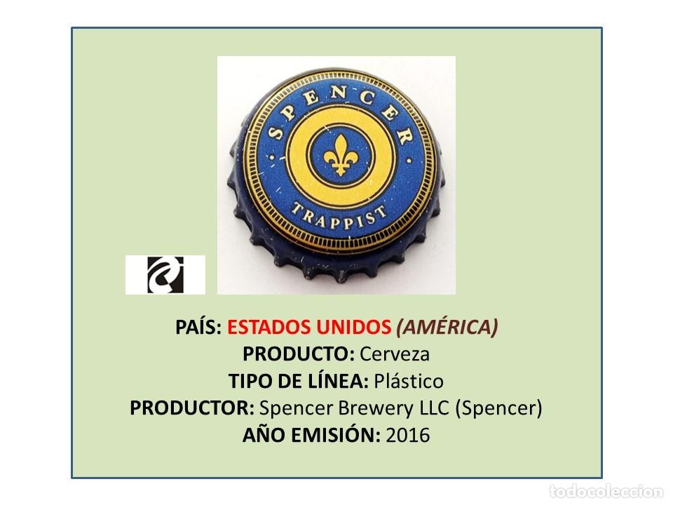 Coleccionismo de cervezas: TAPON CORONA CAPSULA CHAPA CERVEZA SPENCER TRAPPIST (ESTADOS UNIDOS)