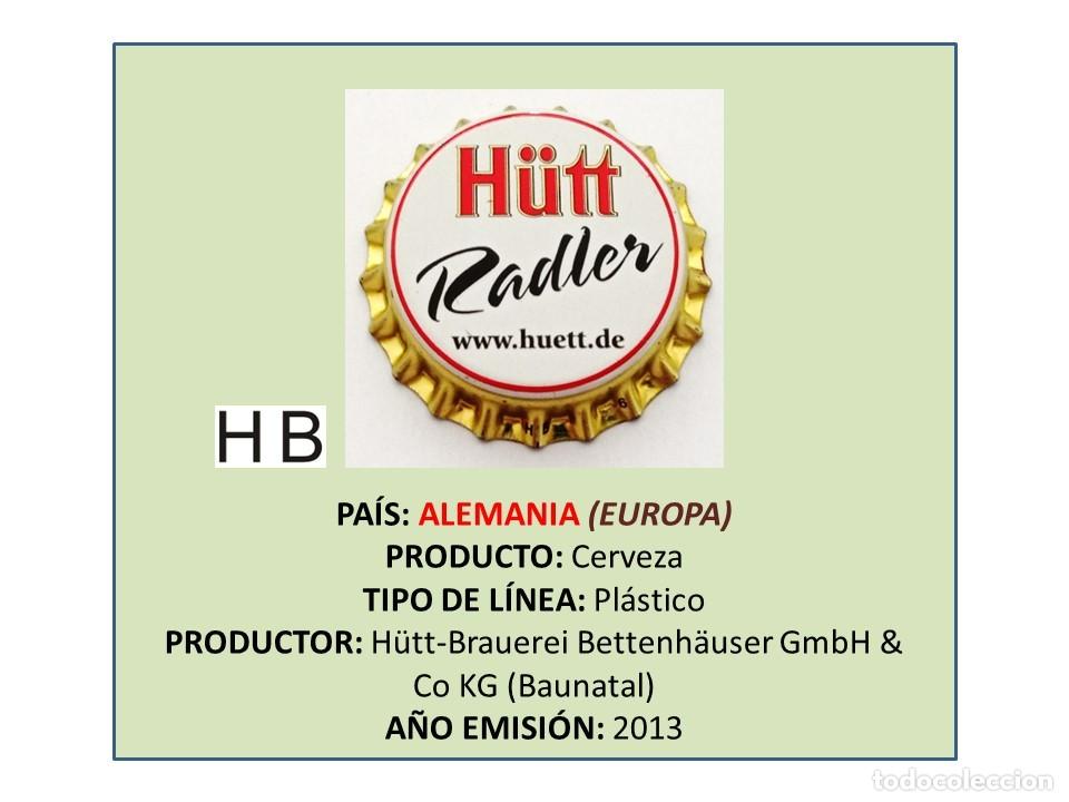 Coleccionismo de cervezas: TAPON CORONA CAPSULA CHAPA CERVEZA H&Uuml;TT RADLER (ALEMANIA)