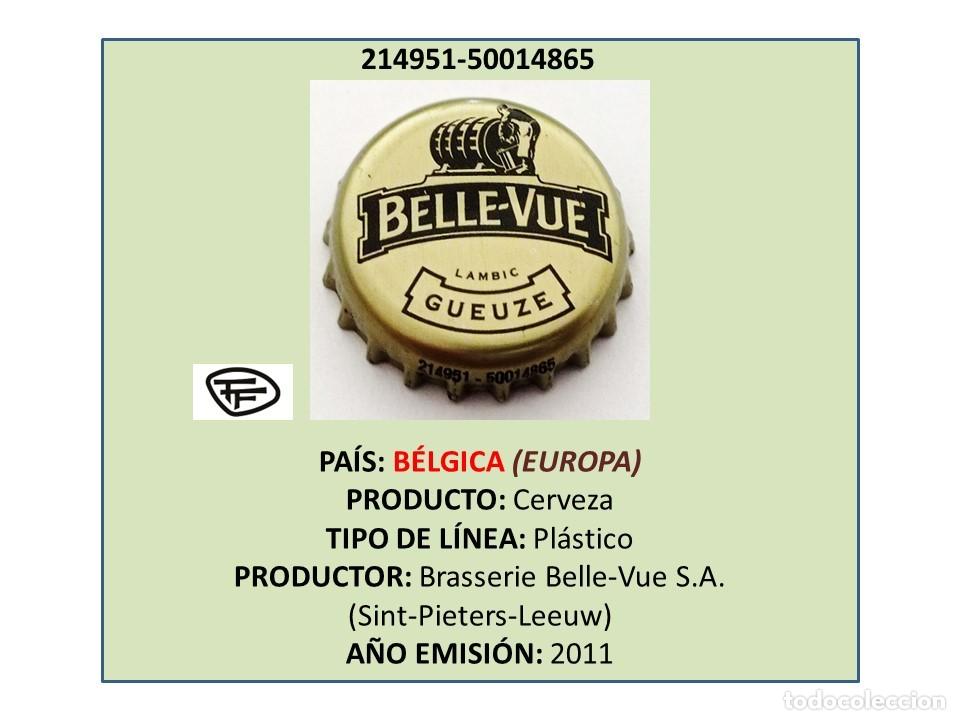 Coleccionismo de cervezas: TAPON CORONA CAPSULA CHAPA CERVEZA BELLE-VUE LAMBIC GUEUZE (B&Eacute;LGICA)