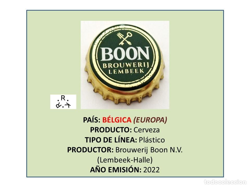 Coleccionismo de cervezas: TAPON CORONA CAPSULA CHAPA CERVEZA BOON (B&Eacute;LGICA)