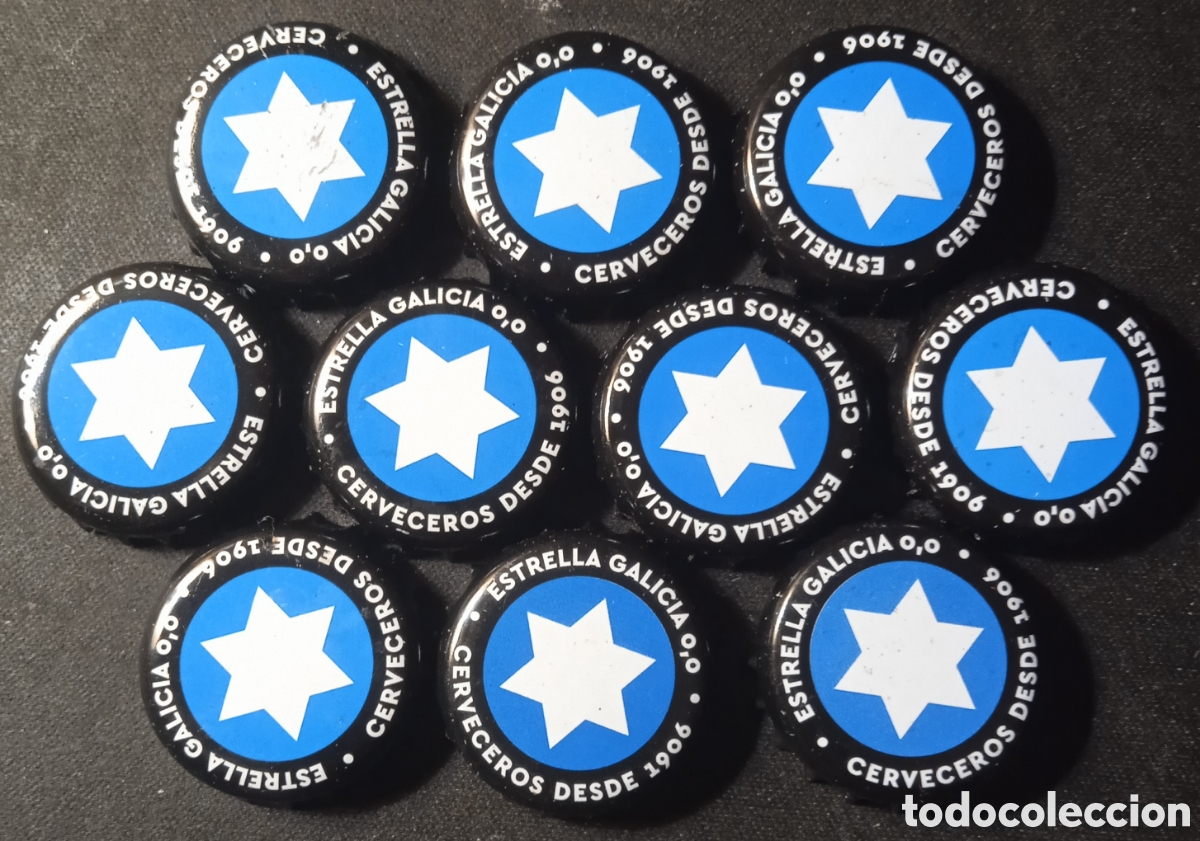 Coleccionismo de cervezas: LOTE CHAPAS ESTRELLA GALICIA 0,0