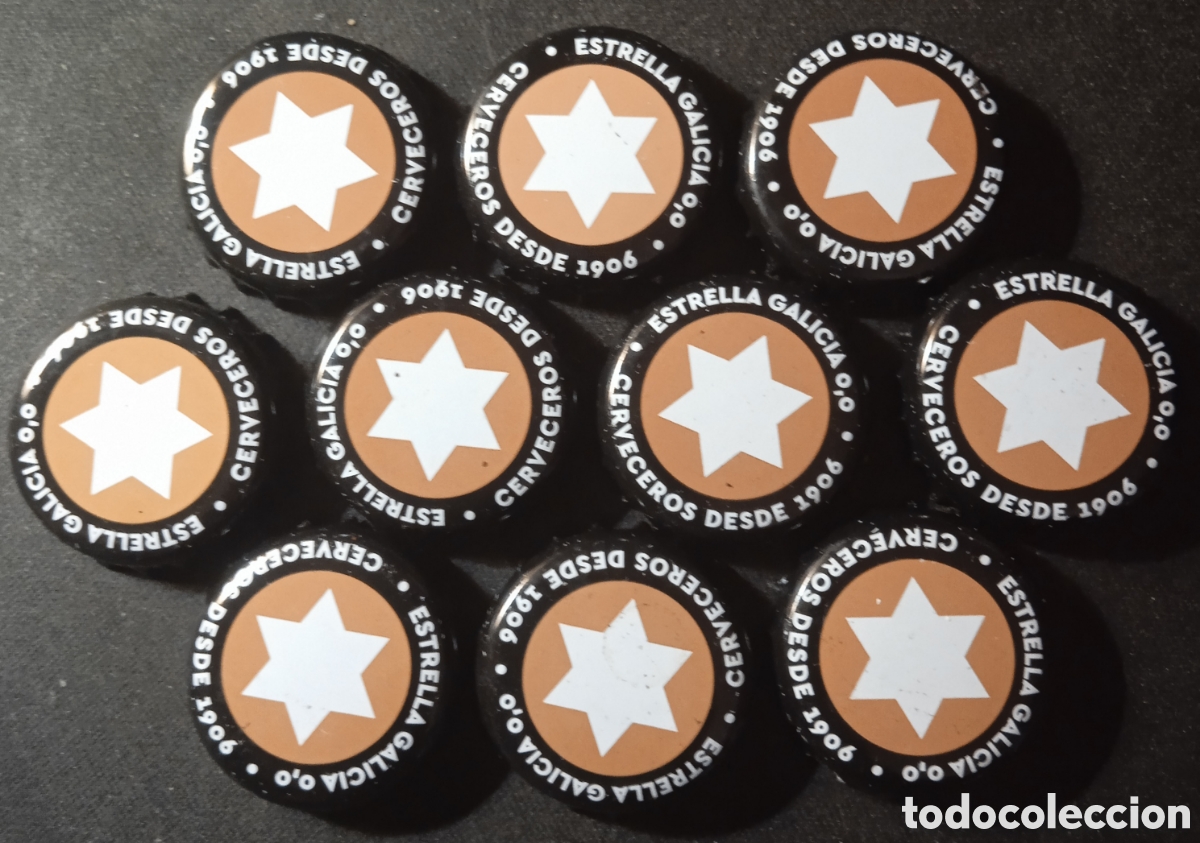 Coleccionismo de cervezas: LOTE CHAPAS ESTRELLA GALICIA 0,0