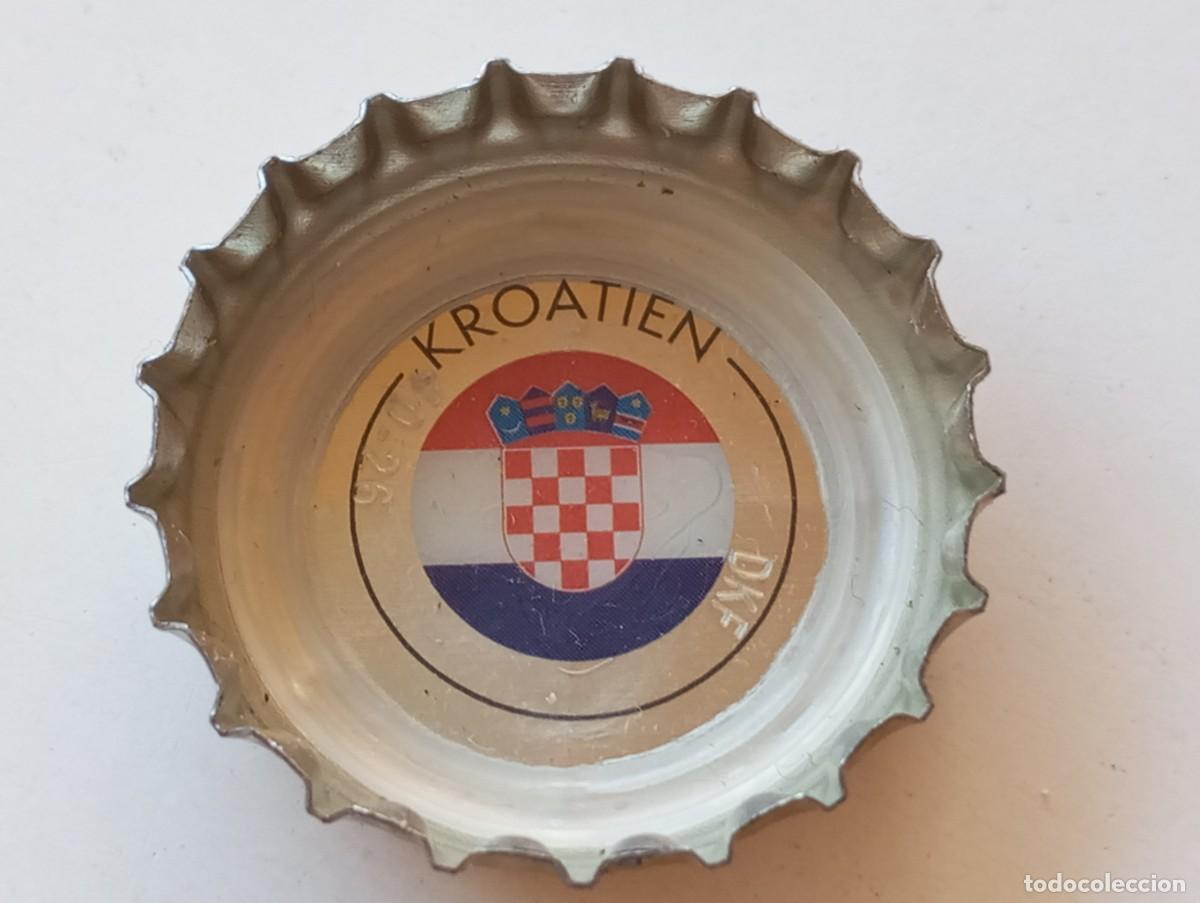 Collezionismo di birre: Chapa tap&oacute;n corona de la cerveza alemana BITBURGER PREMIUM PILS UEFA EURO2024 - CROACIA
