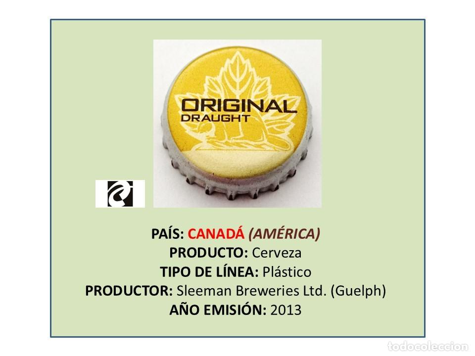 Coleccionismo de cervezas: TAPON CORONA CAPSULA CHAPA CERVEZA SLEEMAN ORIGINAL DRAUGHT (CANAD&Aacute;)