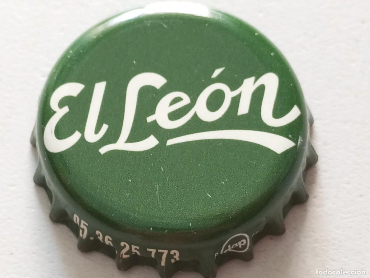 Colecionismo de cervejas: Chapa tap&oacute;n corona de la cerveza espa&ntilde;ola EL LE&Oacute;N
