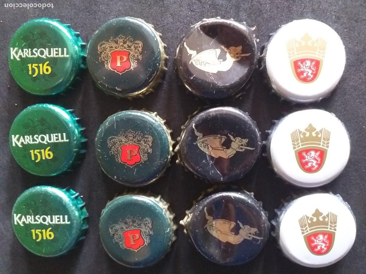 Sammeln von Brauereiartikeln: CERVEZA-CH-CHAPA-TAPON CORONA-KARLSQUELL 1516-PERLENBACHER