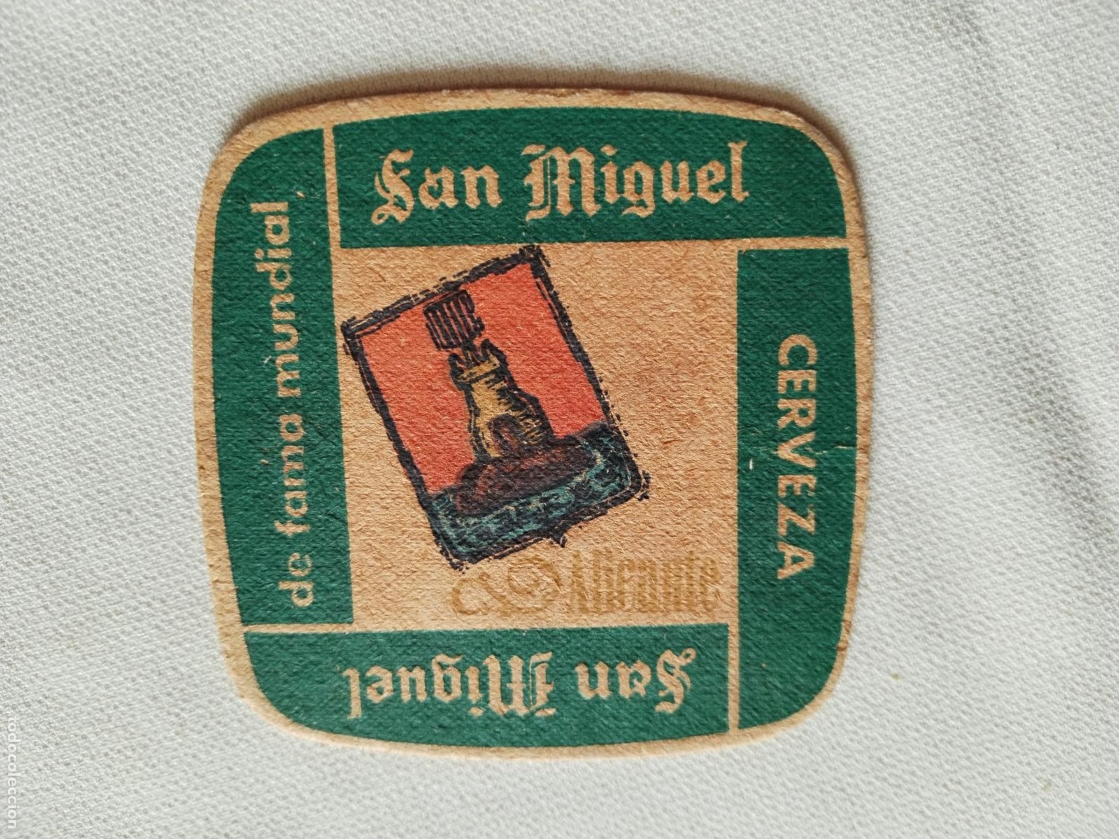 Coleccionismo de cervezas: ANTIGUO POSAVASOS CERVEZA SAN MIGUEL ALICANTE- c137