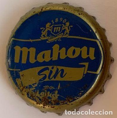 Coleccionismo de cervezas: Antigua chapa de cerveza Mahou Sin Laiker (Factor&iacute;a U)