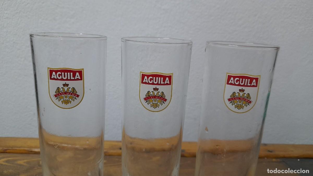 Coleccionismo de cervezas: 3 vasos de cerveza El &aacute;guila - Foto 2