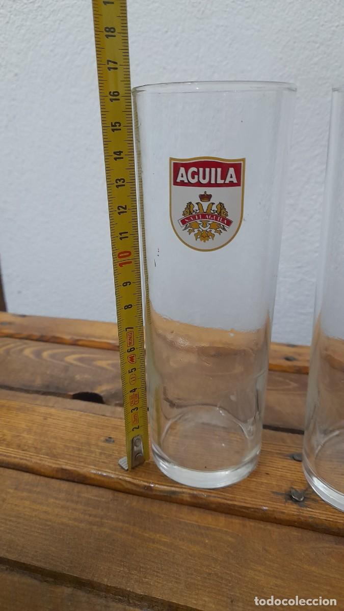 Coleccionismo de cervezas: 3 vasos de cerveza El &aacute;guila - Foto 3