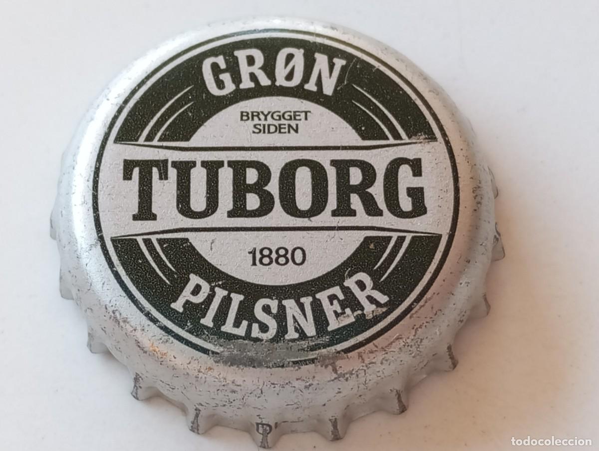 Coleccionismo de cervezas: Chapa tap&oacute;n corona de la cerveza danesa TUBORG GRON PILSNER BRYGGET SIDEN 1880