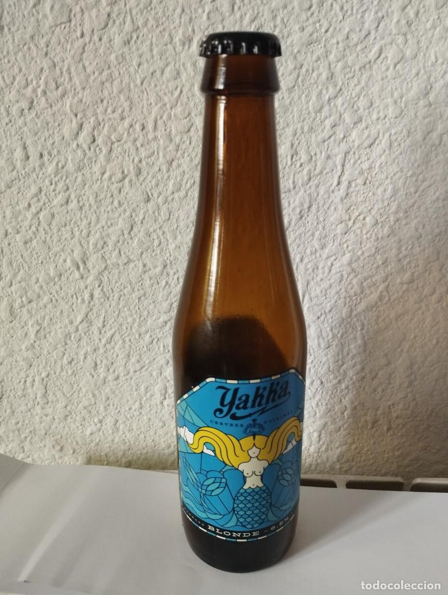 Collectable Beer: BOTELLA BOTELLIN TERCIO CERVEZA YAKKA BLONDE- INCLUYE CHAPA- TAPA - TAPON CORONA