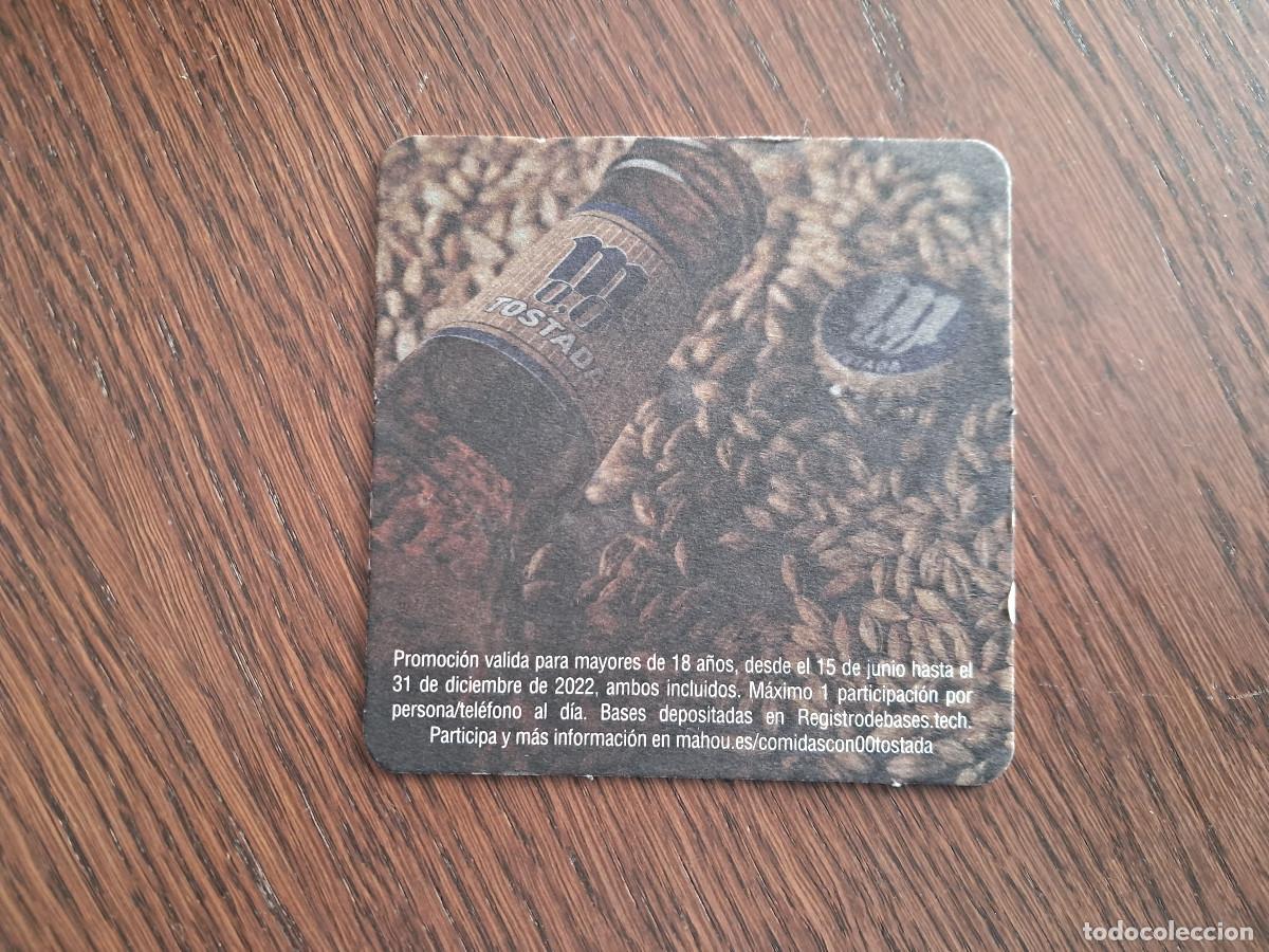 Coleccionismo de cervezas: posavasos de cerveza, Mahou tostada 0,0, promoci&oacute;n premios.