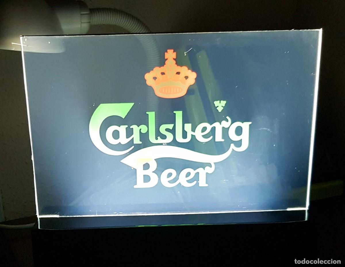Sammeln von Brauereiartikeln: ORIGINAL DISPLAY LUMINOSO DE CERVEZA CARLSBERG VINTAGE A&Ntilde;OS 90