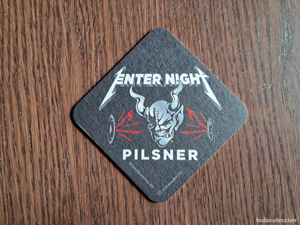 Coleccionismo de cervezas: posavasos de cerveza, Enter night pilsner, Metallica, Berl&iacute;n.