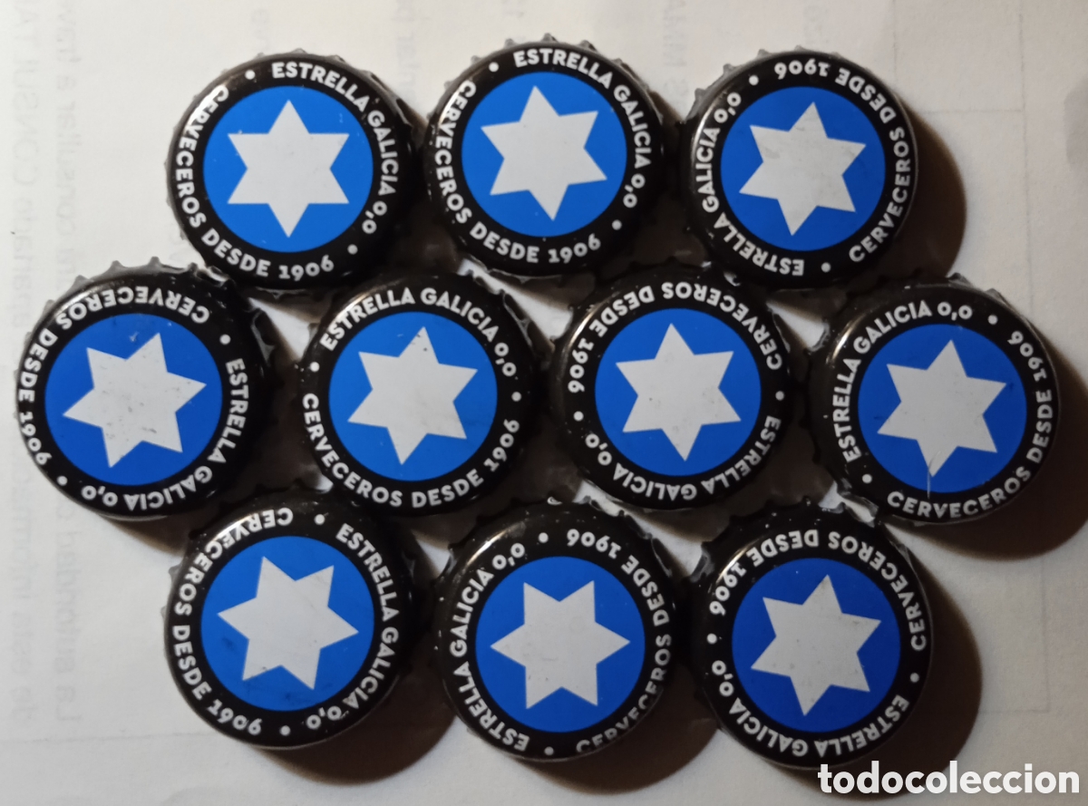 Coleccionismo de cervezas: LOTE CHAPAS ESTRELLA GALICIA 0,0