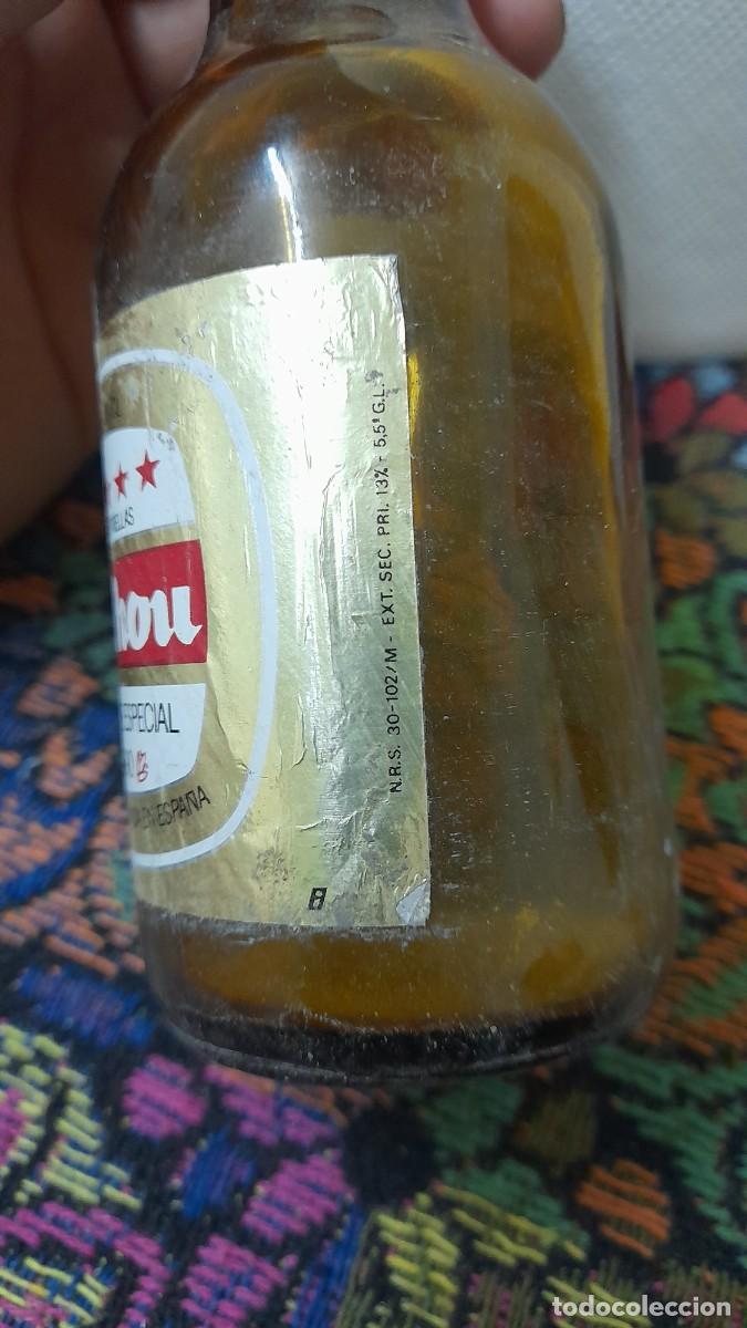 Coleccionismo de cervezas: Botella de cerveza Mahou Madrid quinto etiqueta - Foto 2