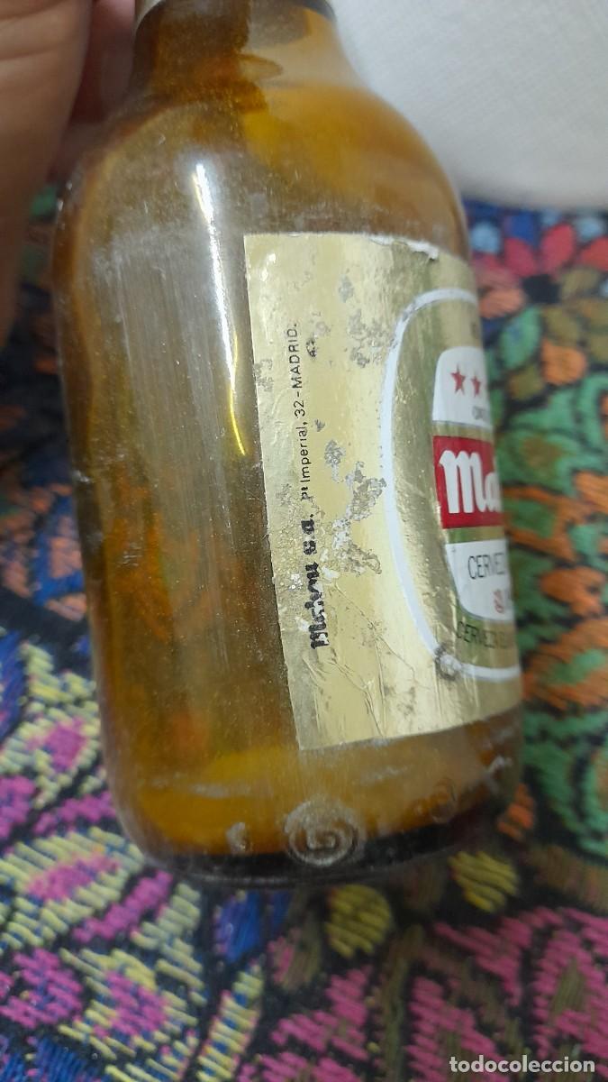 Coleccionismo de cervezas: Botella de cerveza Mahou Madrid quinto etiqueta - Foto 3